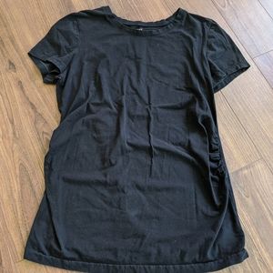 Plain Black Maternity short sleeve T-shirt
